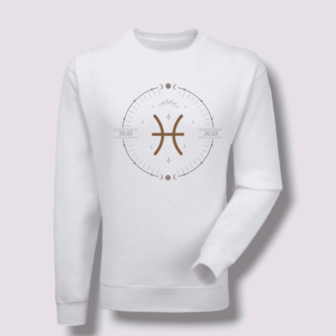 baltas bliuzonas su zodiako ženklu žuvys